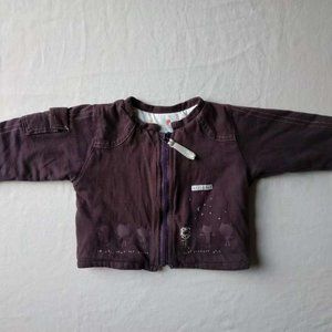 Berlingot Baby Boy 1M Brown Jacket Padded Full Zip